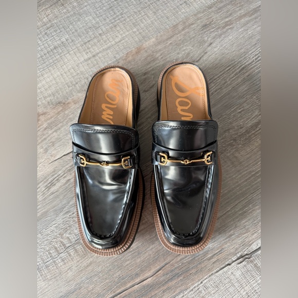 Sam Edelman Lennon Loafer Mule 8 Black Slip On Office Y2K - Picture 5 of 8